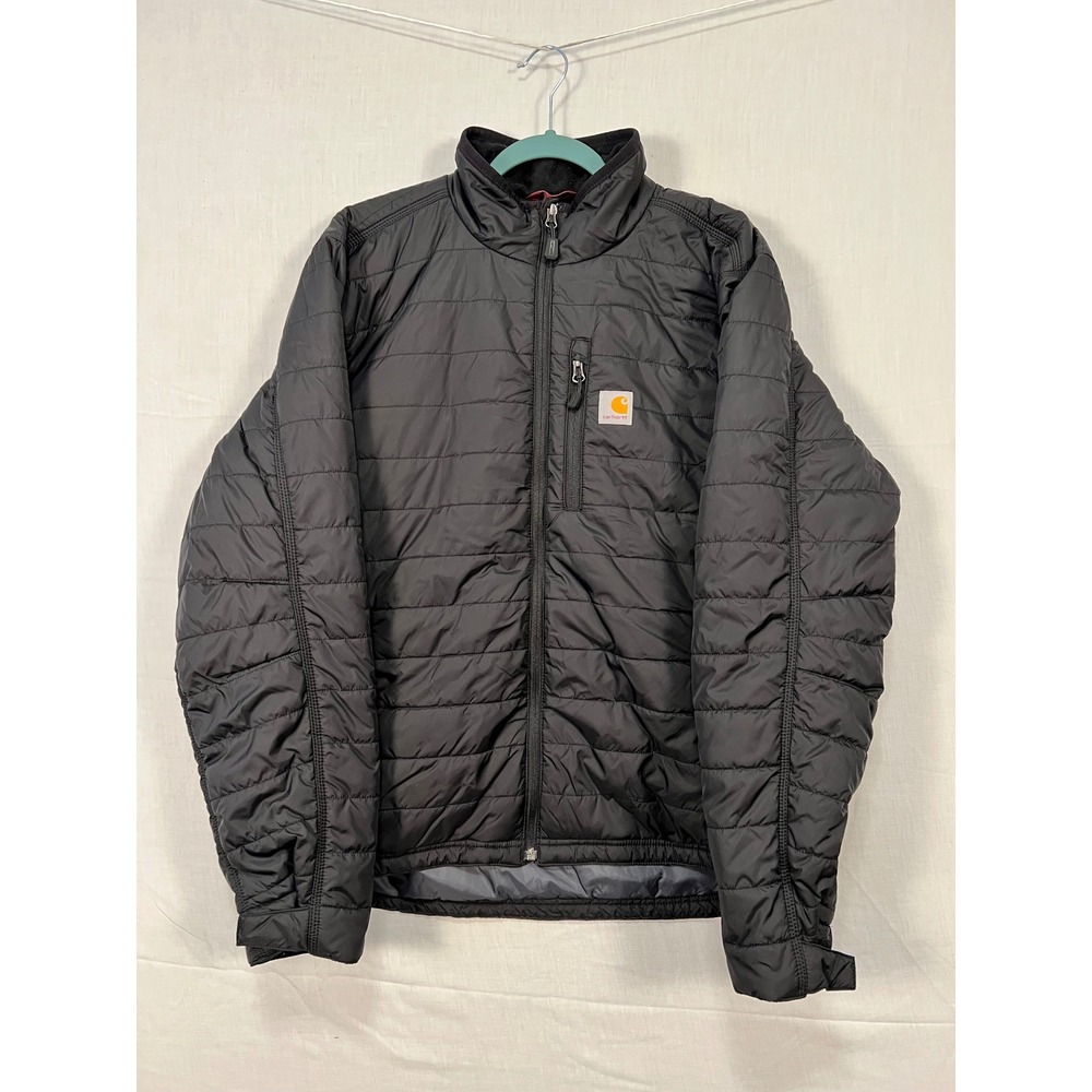 Carhartt Mens Gilliam Jacket Black Quilted Insulated Puffer 102208 001 Large L